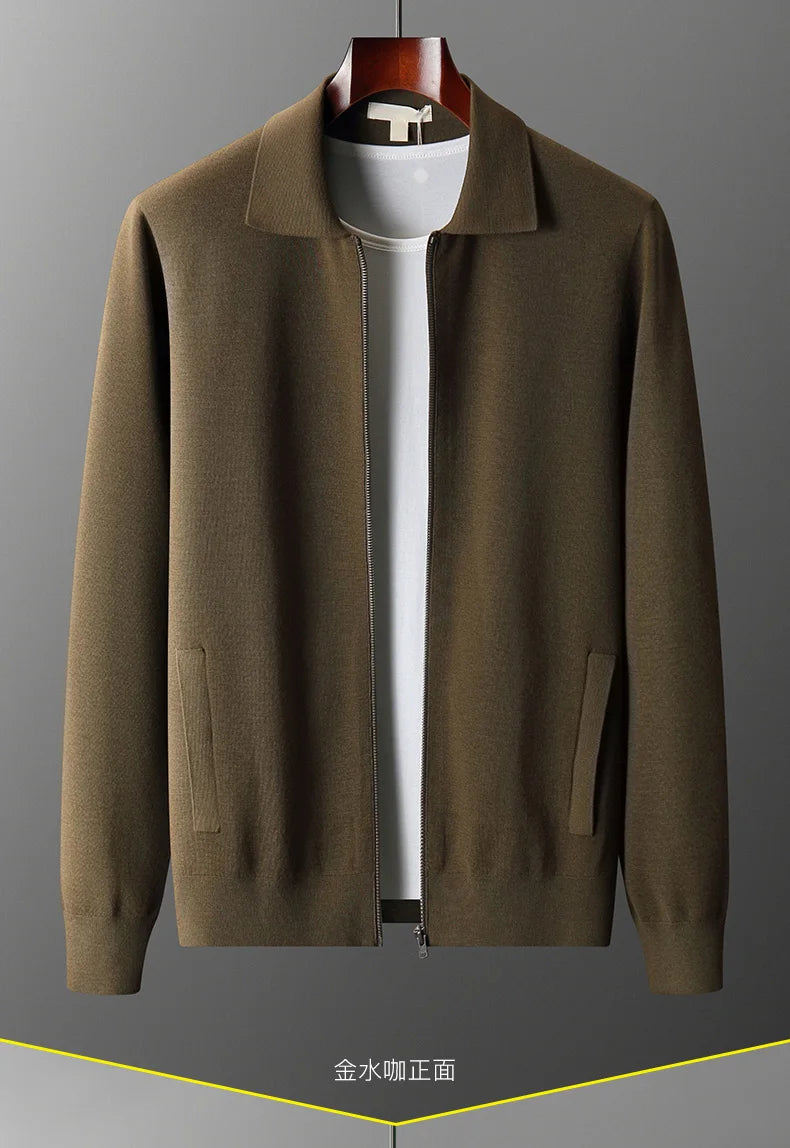 Men's 100% cashmere cardigan sweater