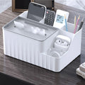 Multi-Function Tissue Organizer – Pen & Remote Storage Box for Office or Home - Aqoom