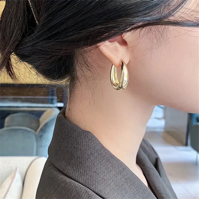 Metal Drop Earrings for Woman