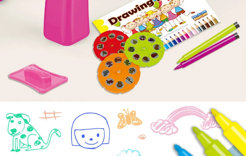 led drawing projectable painting set table