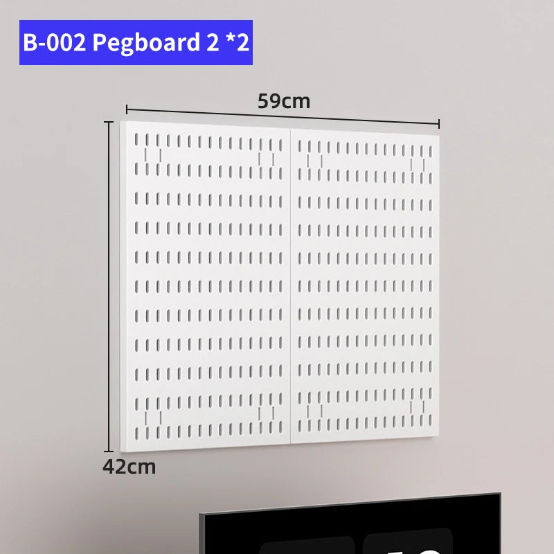 Pegboard Wall Display Kit – Modular Punch-Free Panels for Craft Room & Office Storage