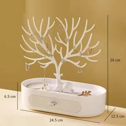 Jewelry Organizer Stand – Deer Antler Tray for Rings, Necklaces & Earrings