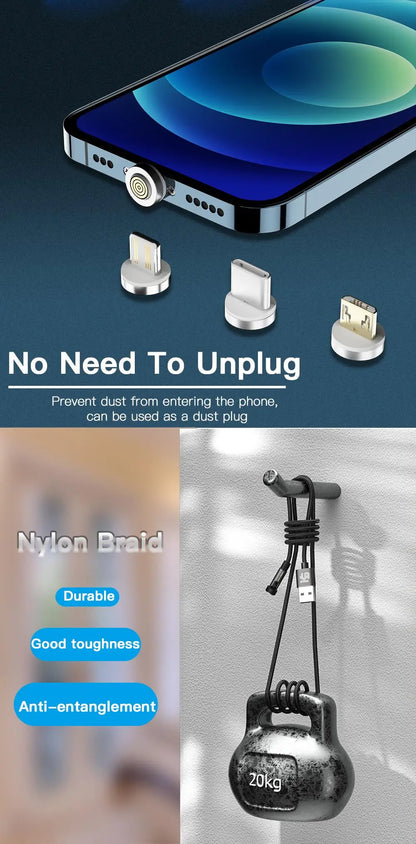 Magnetic USB Cable Rotatable Charger