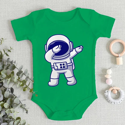 Dabbing Astronaut Printed Baby Romper Onesie