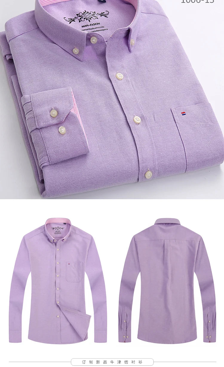 Cotton long-sleeve shirts for men