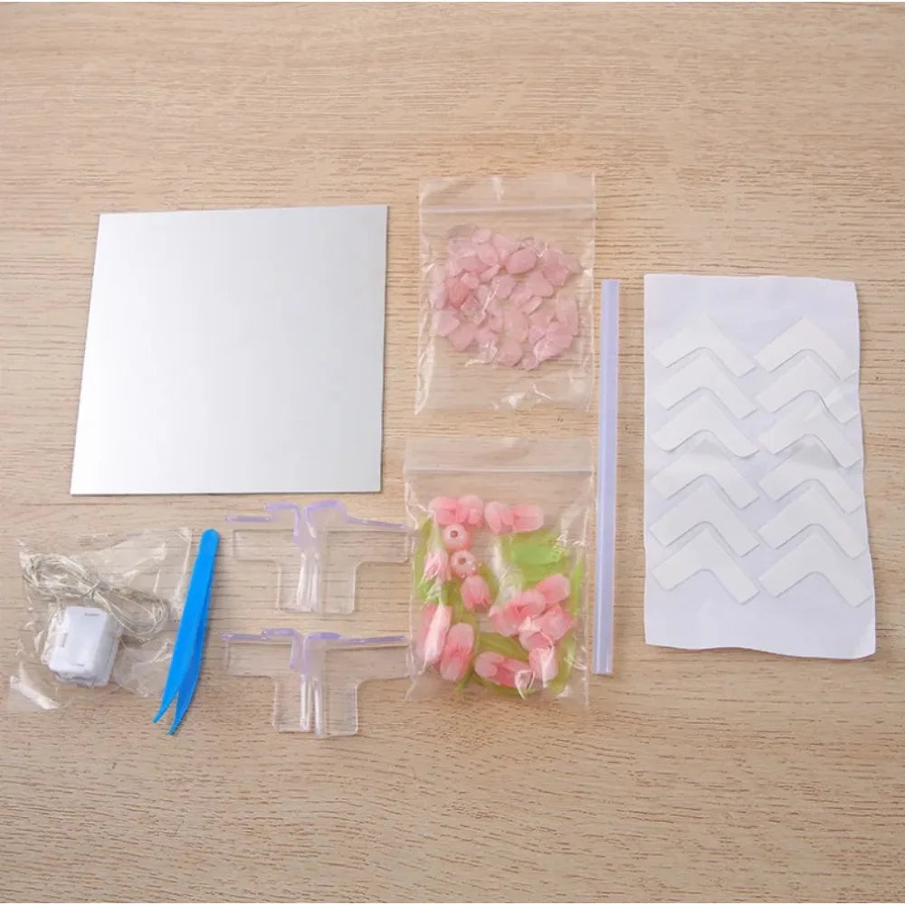 BloomCube Tulip Mirror Lamp – DIY Flower Night Light for Bedrooms & Gifts