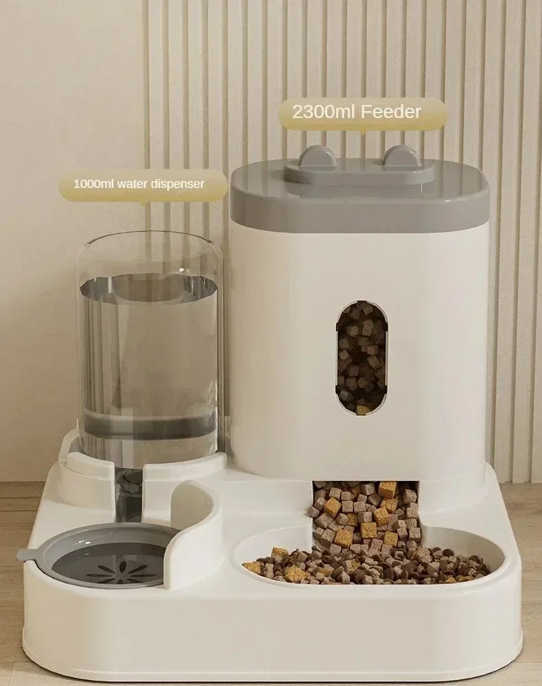 Automatic Feeder & Water Fountain – Large Capacity Food Dispenser for Dogs & Cats