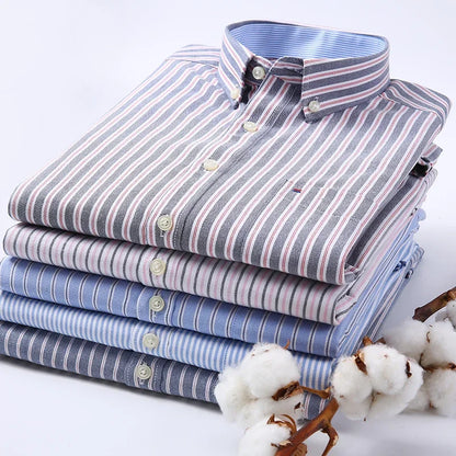 Cotton long-sleeve shirts for men