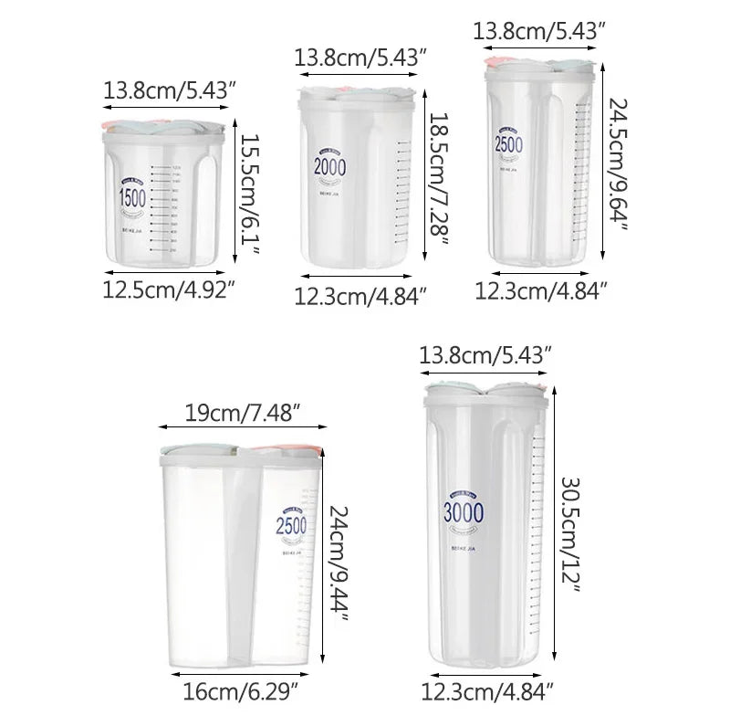 Grain Storage Box – Large-Capacity Multi-Grid Container with Moisture-Proof Sealed Lid
