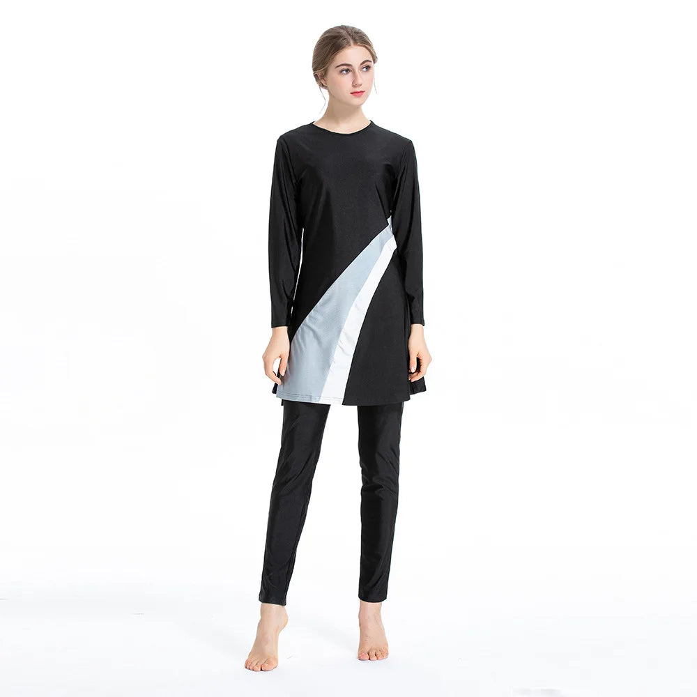 Flora Cover Modest Burkini – Long Sleeve Hijab Swim Dress with Cap & Pants