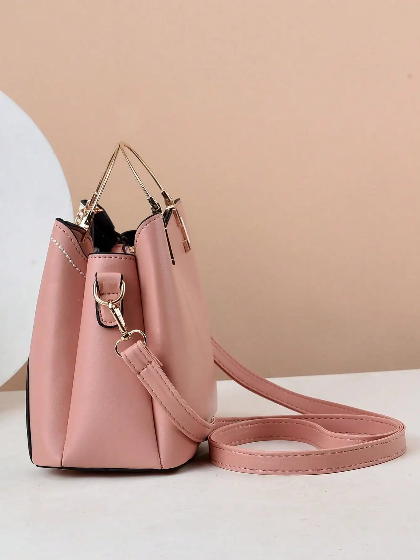 ChicColor Block Tote – Large-Capacity Crossbody Handbag for Women