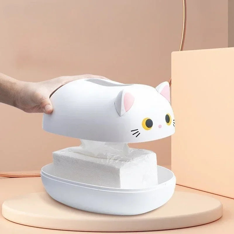 Cat Tissue Box – Cute Napkin Storage Holder for Living Room, Kitchen & Bathroom