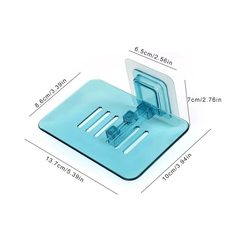 Soap Rack Mounted Self Adhesive Double Layer Holder
