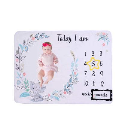 Premium Flannel Blanket Milestone Baby Photography