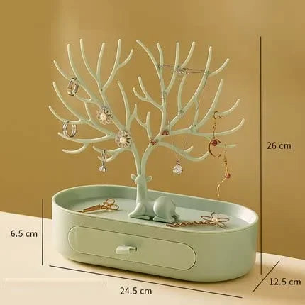 Jewelry Organizer Stand – Deer Antler Tray for Rings, Necklaces & Earrings