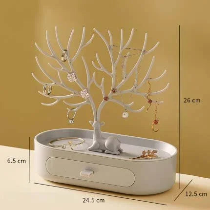 Jewelry Organizer Stand – Deer Antler Tray for Rings, Necklaces & Earrings