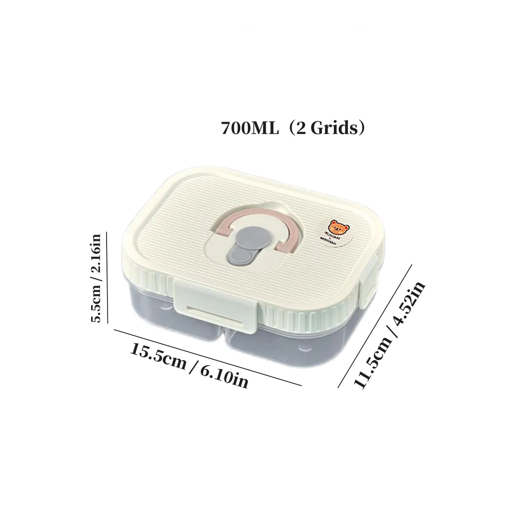 Multi-Grid Ingredient Storage – Plastic Sealed Box for Kitchen & Fridge Use