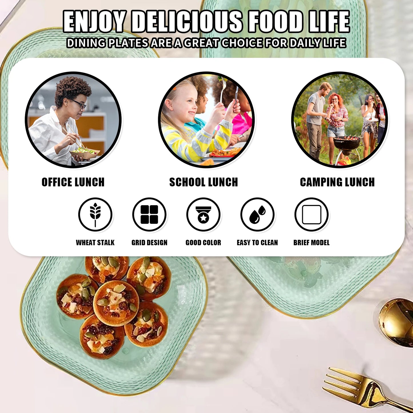 Snacks Serving Platter 4pcs/set