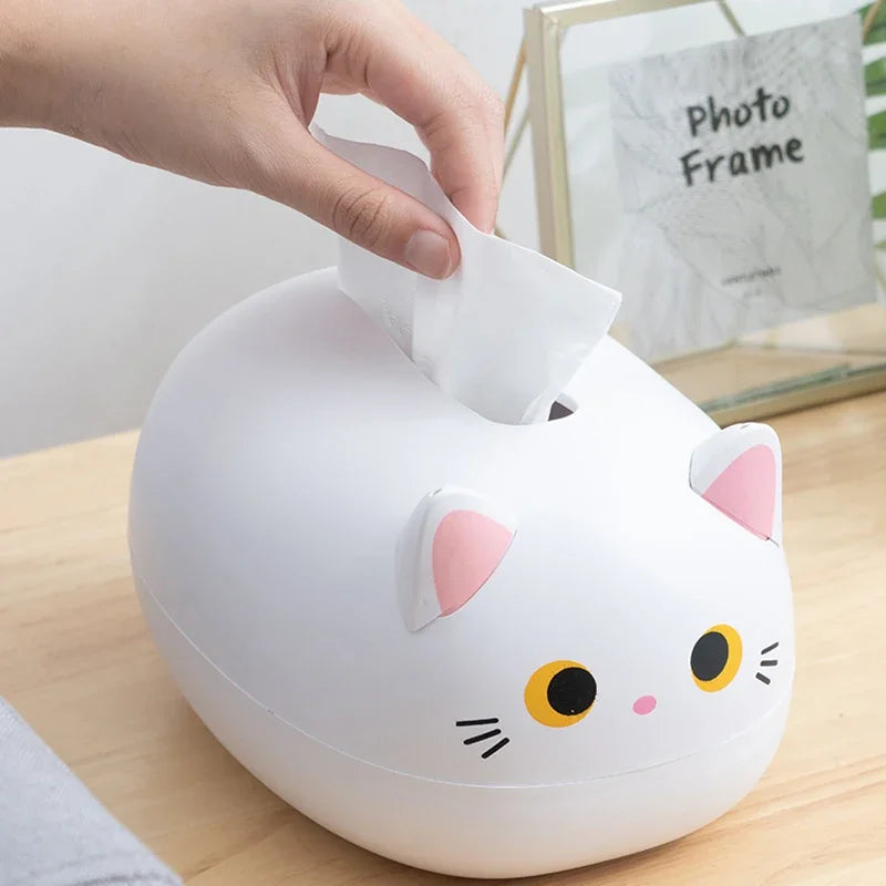 Cat Tissue Box – Cute Napkin Storage Holder for Living Room, Kitchen & Bathroom