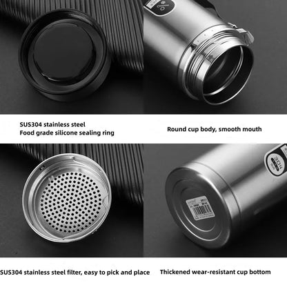 Stainless Steel Thermos Bottle with LED Temperature Display