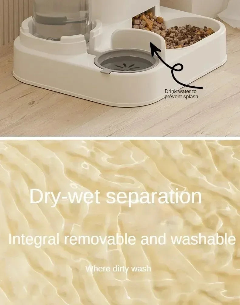 Automatic Feeder & Water Fountain – Large Capacity Food Dispenser for Dogs & Cats