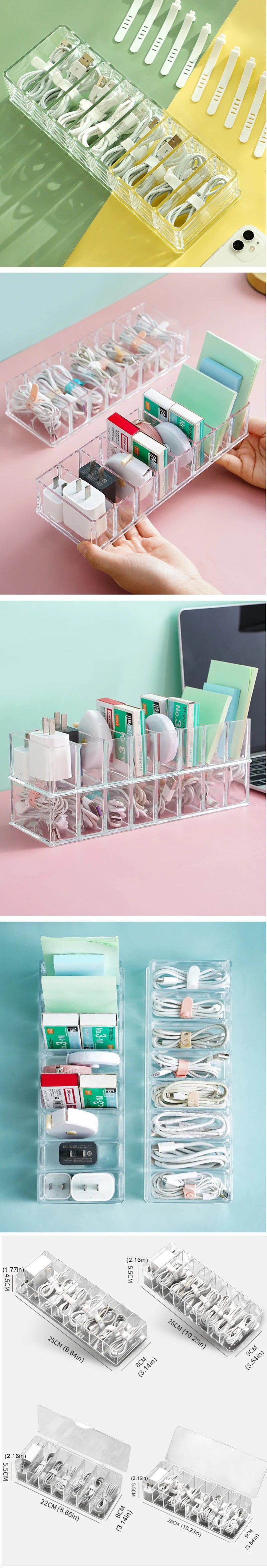 transparent Cable Mobile Phone Storage Box