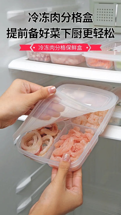 Refrigerator 4 Grids Food Storage Box