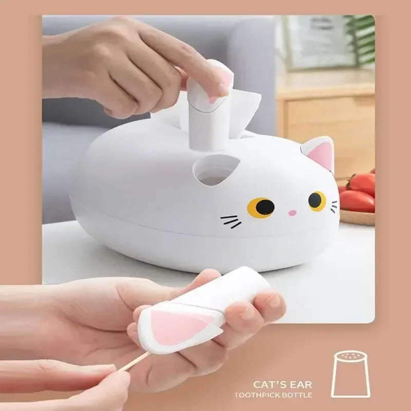 Cat Tissue Box – Cute Napkin Storage Holder for Living Room, Kitchen & Bathroom