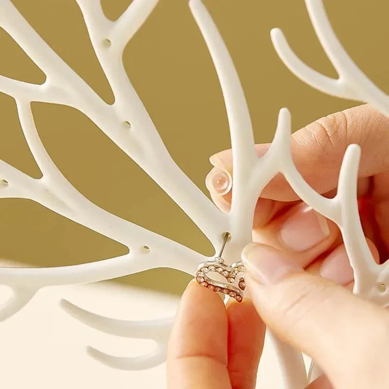 Jewelry Organizer Stand – Deer Antler Tray for Rings, Necklaces & Earrings