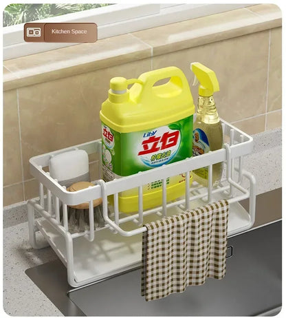 Kitchen Rag Storage Drainage Shelf No-Punch