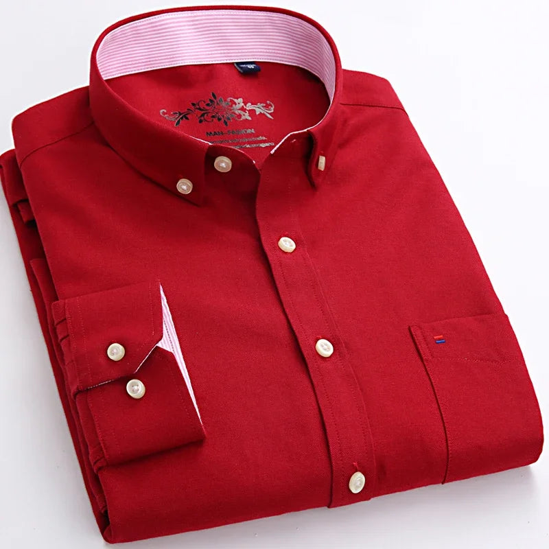 Cotton long-sleeve shirts for men