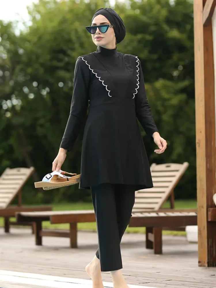 3PCS  Modest Swimsuit