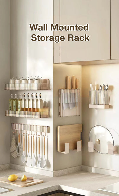 Kitchen Multifunctional Spice Mounted Rack Wall
