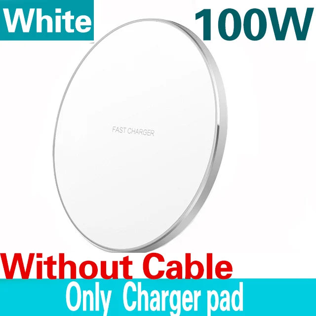 100W – Fast Wireless Charging Pad Station for iPhone & Android Devices