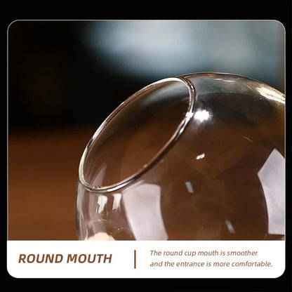 Glass Cup With Wood Stand