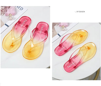Flip Flops Beach Clear Crystal Casual Summer Sandals