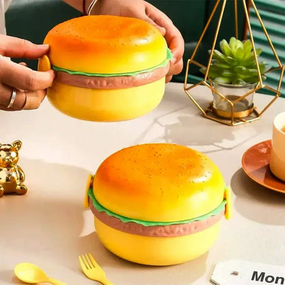 Hamburger Plastic Lunch Box