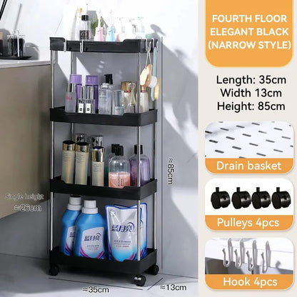 3/4 Tier Rolling Storage Cart