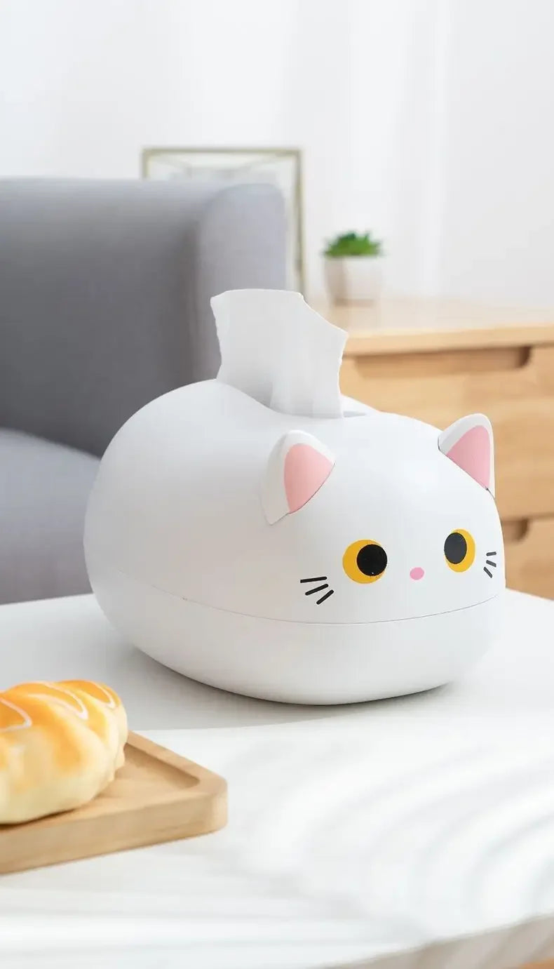 Cat Tissue Box – Cute Napkin Storage Holder for Living Room, Kitchen & Bathroom