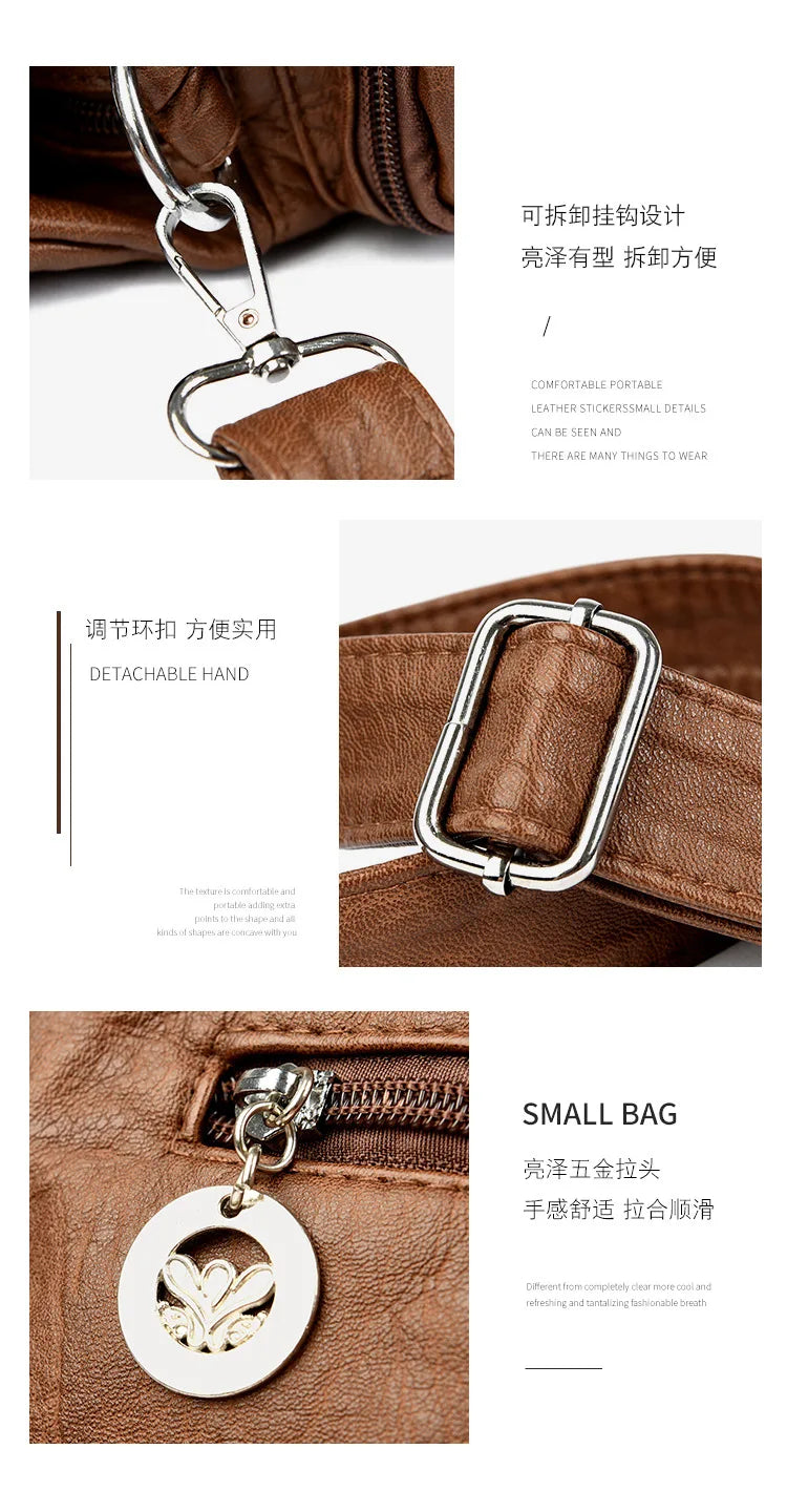 Y2K Crossbody – Retro PU Leather Biker Bag