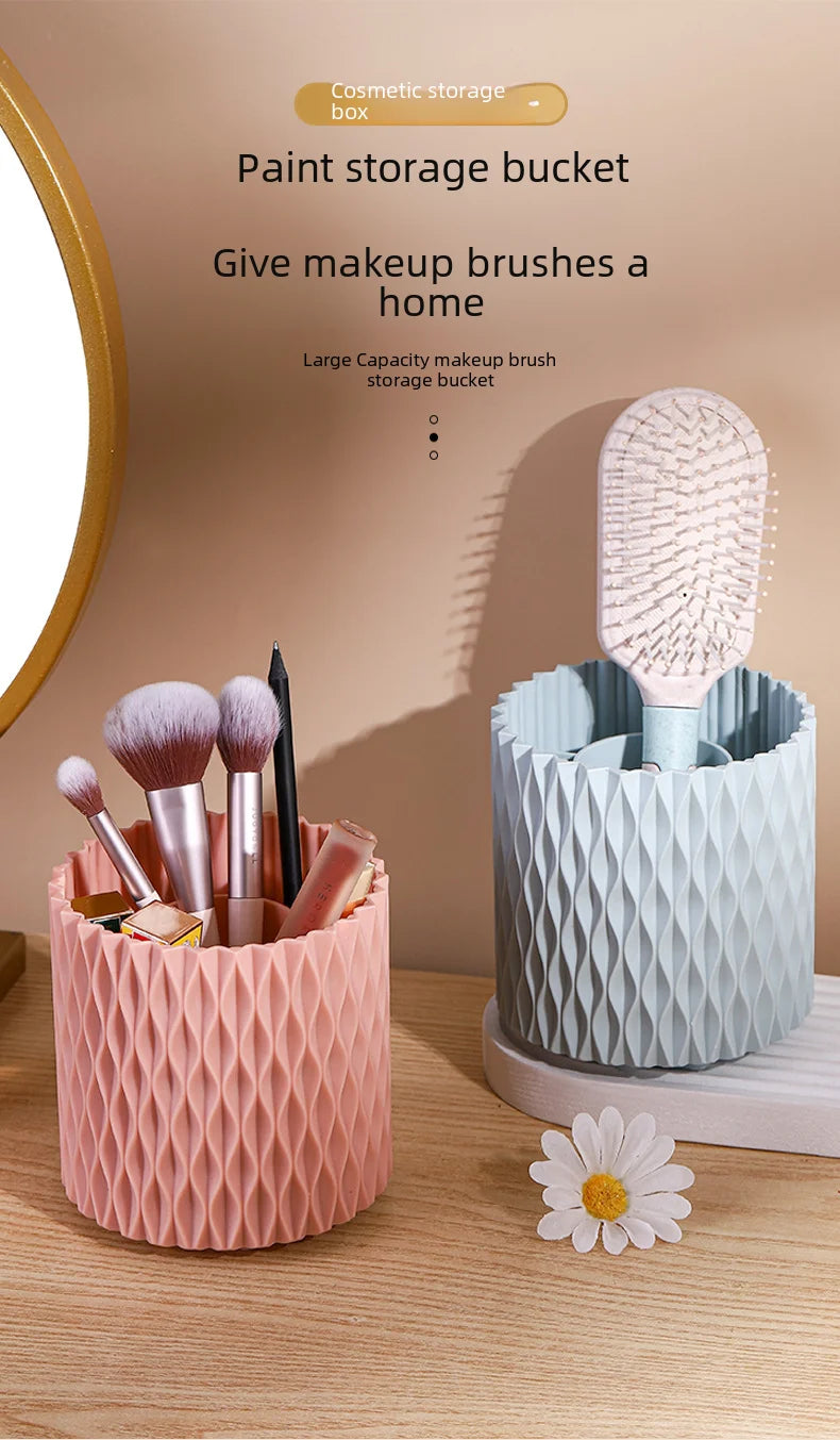 360° Rotating Makeup Brushes Holder