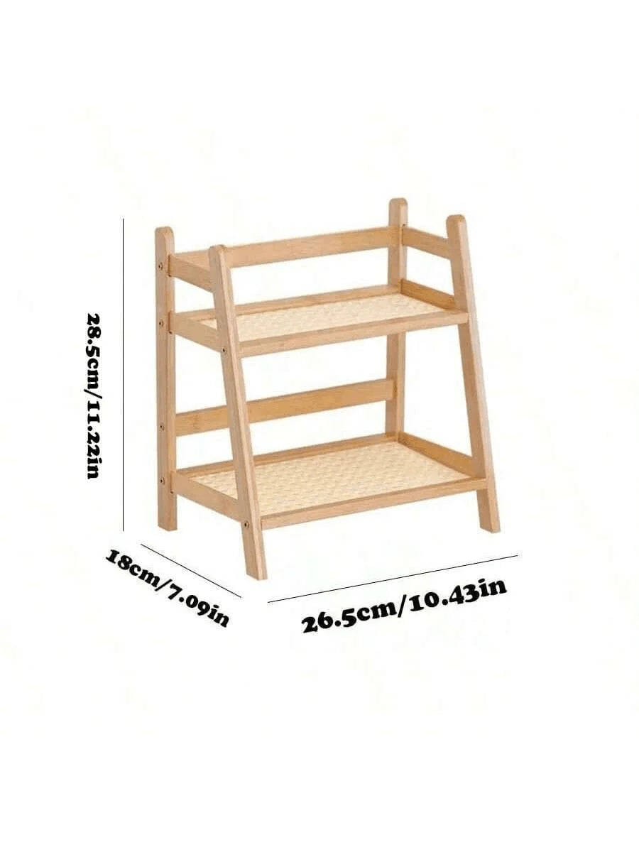 Bamboo Tiers Multipurpose Countertop Organizer – Coffee Cup & Home Storage Shelf