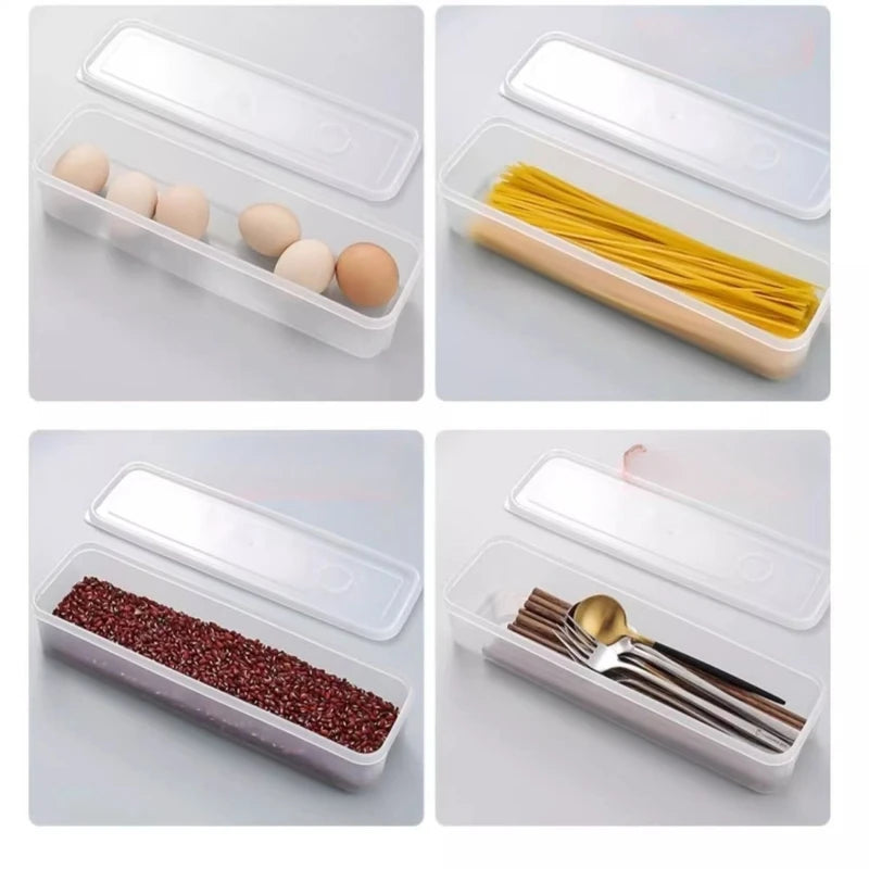 Multi-Pack Food Storage Containers – 2/4pcs Fresh-Keeping Boxes with Lids for Fridge & Kitchen