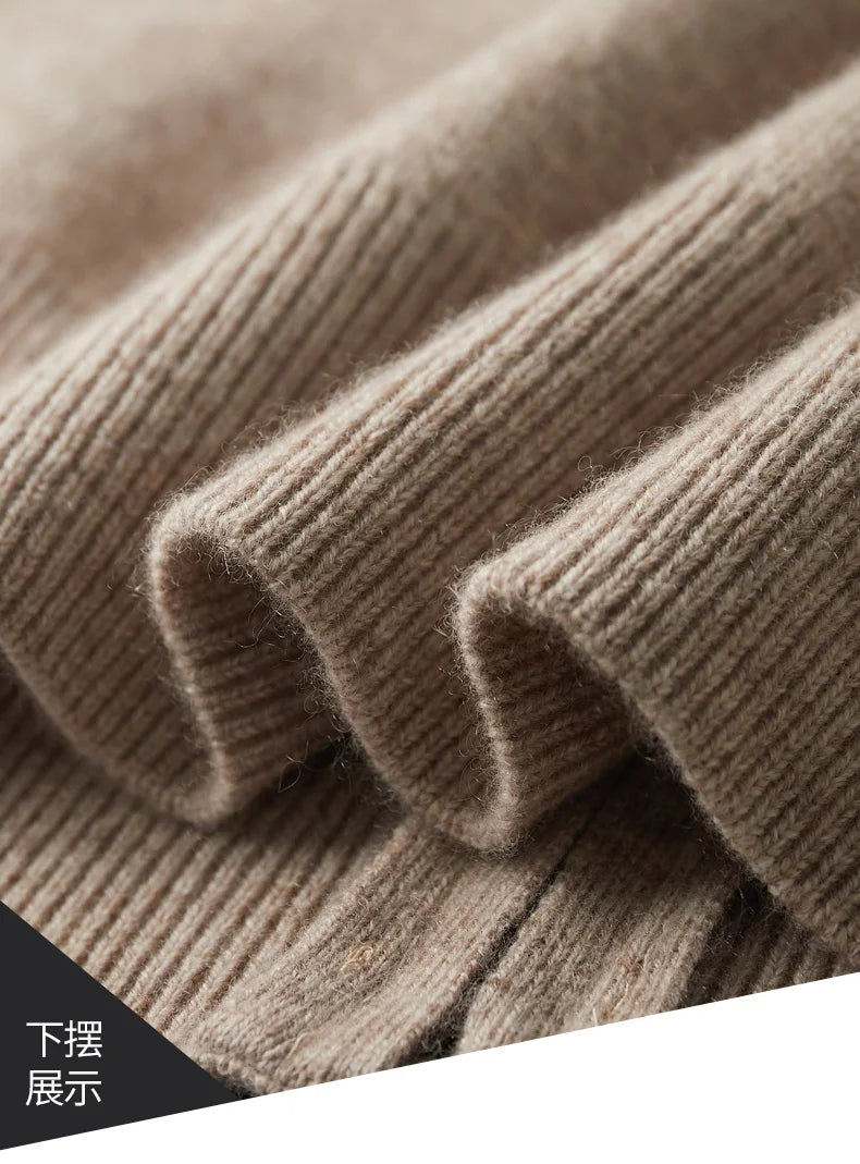 Men's 100% cashmere cardigan sweater