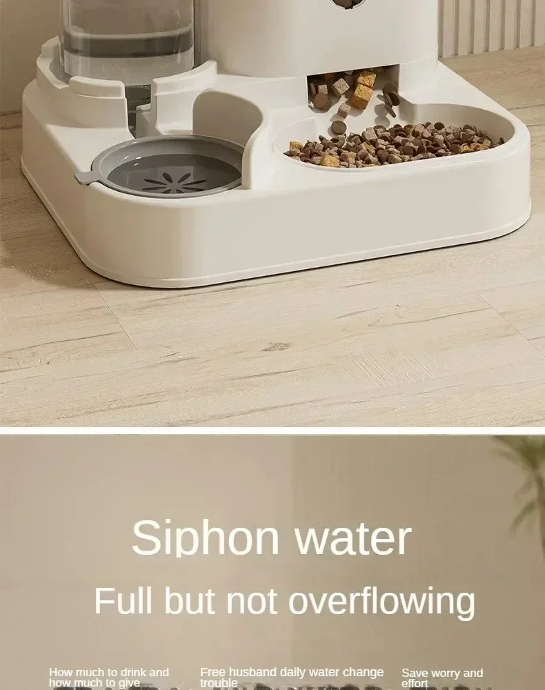 Automatic Feeder & Water Fountain – Large Capacity Food Dispenser for Dogs & Cats
