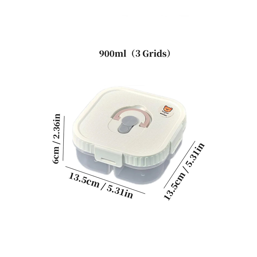 Multi-Grid Ingredient Storage – Plastic Sealed Box for Kitchen & Fridge Use