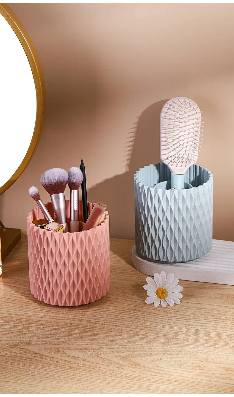 360° Rotating Makeup Brushes Holder