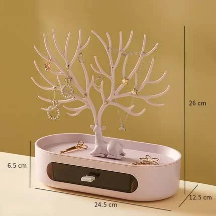 Jewelry Organizer Stand – Deer Antler Tray for Rings, Necklaces & Earrings