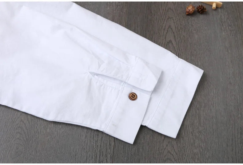Cotton Embroidery Loose Long White Shirts