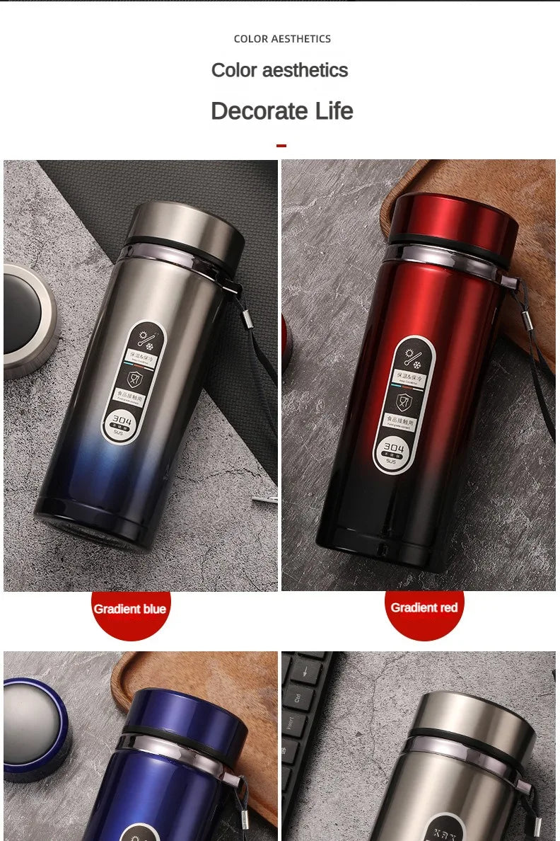 Stainless Steel Thermos Bottle with LED Temperature Display